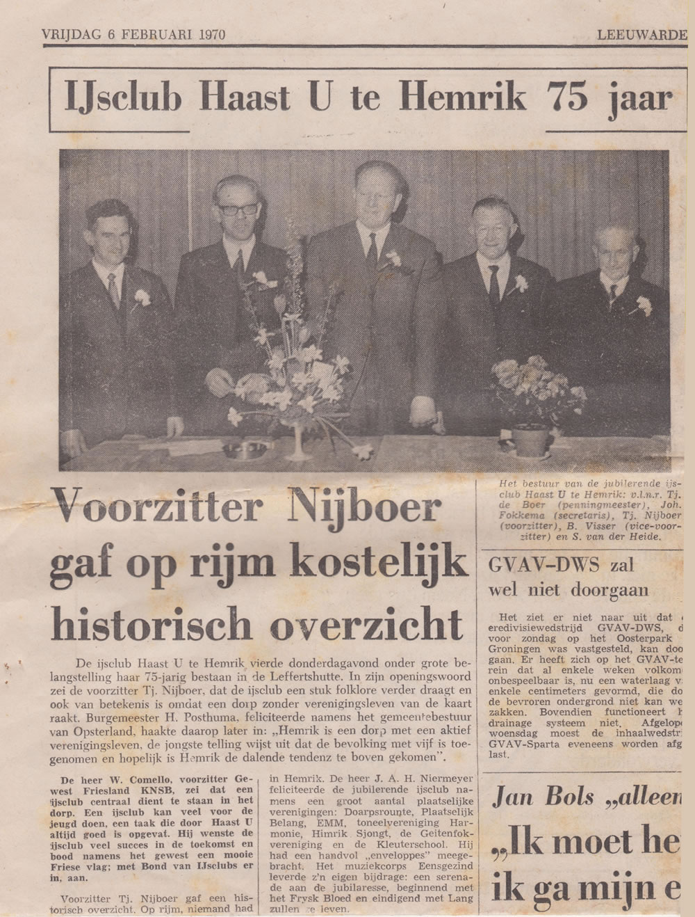 IJsclub Haast U 75 jaar